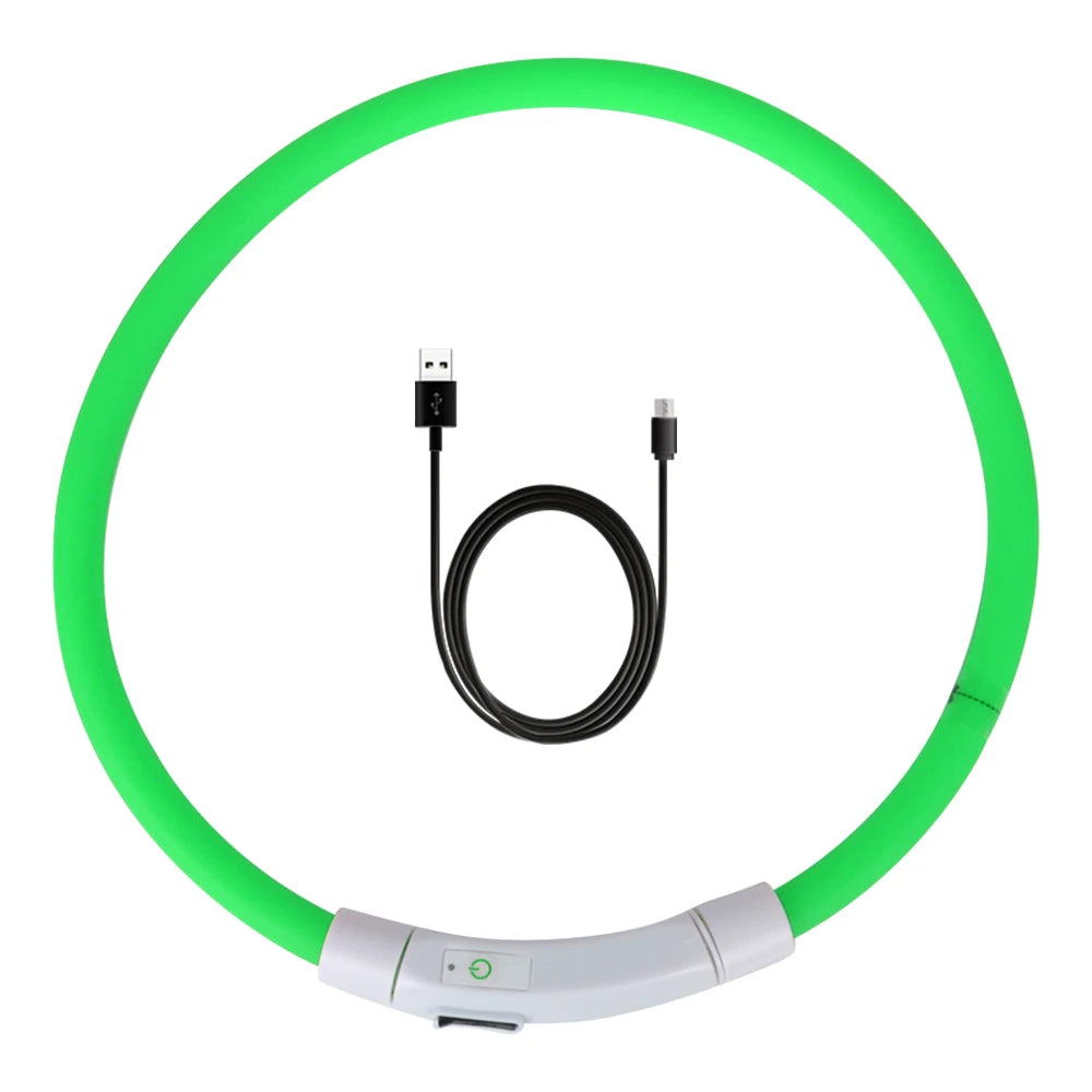 led hundhalsband usb laddning säkerhet synlighet mörker