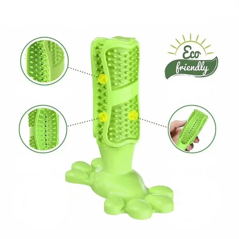 interaktiv tuggleksak hund tandborstleksak gummi med godisdispenser