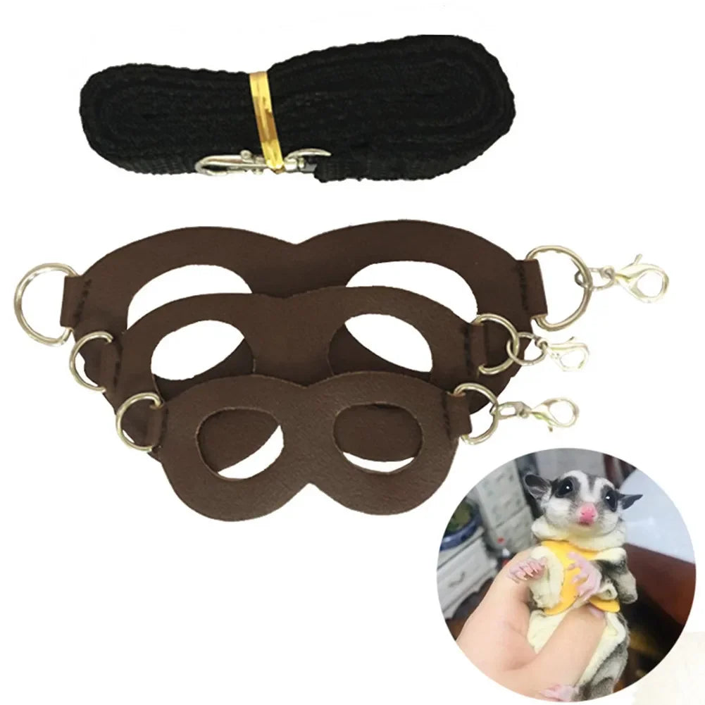 Sele med Koppel för Smådjur i Konstläder