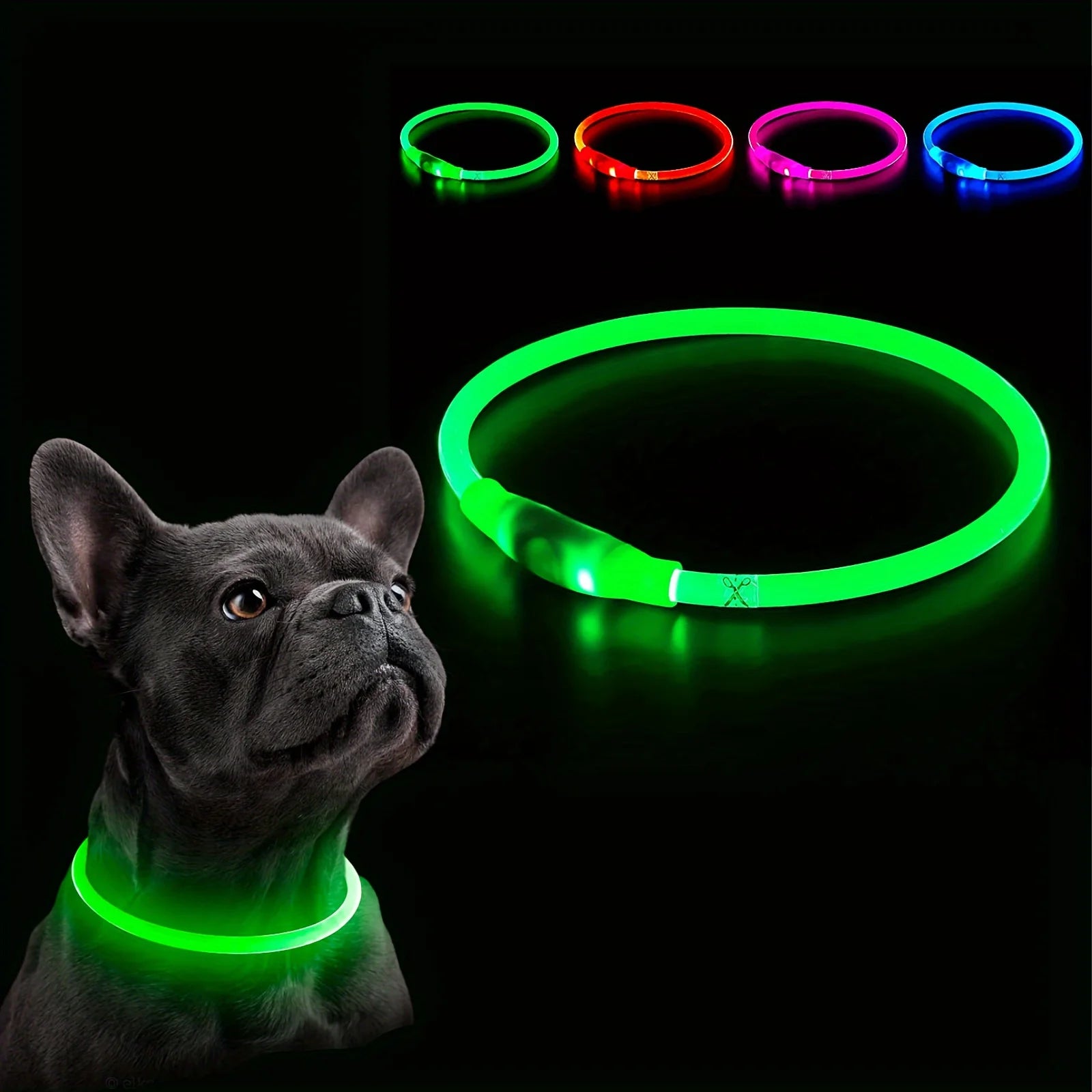LED Hundhalsband med USB-laddning – Synlighet & Säkerhet i Mörker
