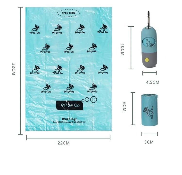 Avföringspåsehållare med LED – Kompakt Dispenser för Hundpromenader i Mörker