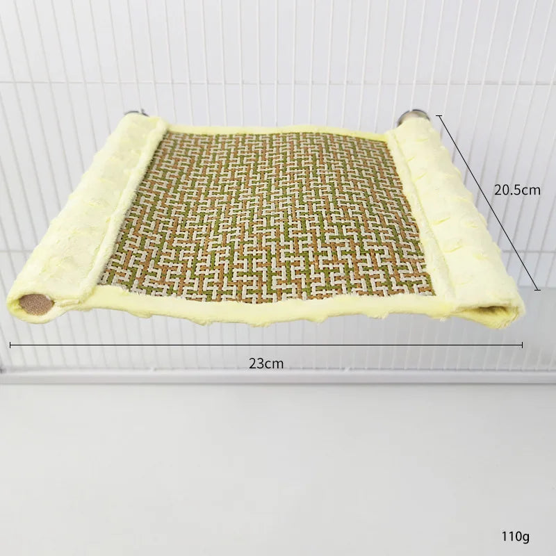 Mjuk Hängmatta i Plysch för Fågel och Smådjur