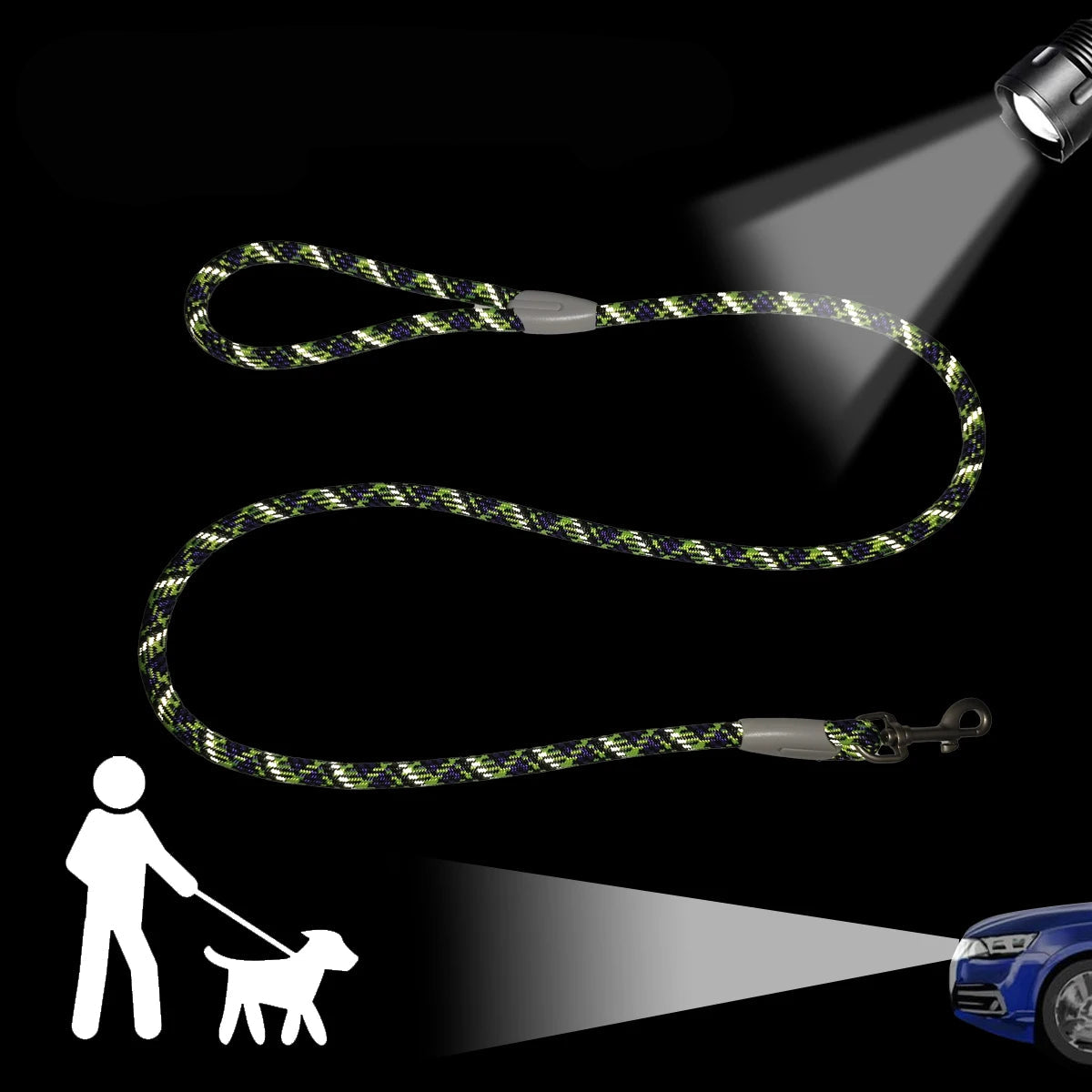 Matchande Koppel- och Halsbandsset - Reflekterande & Säkert för Promenader Året Runt