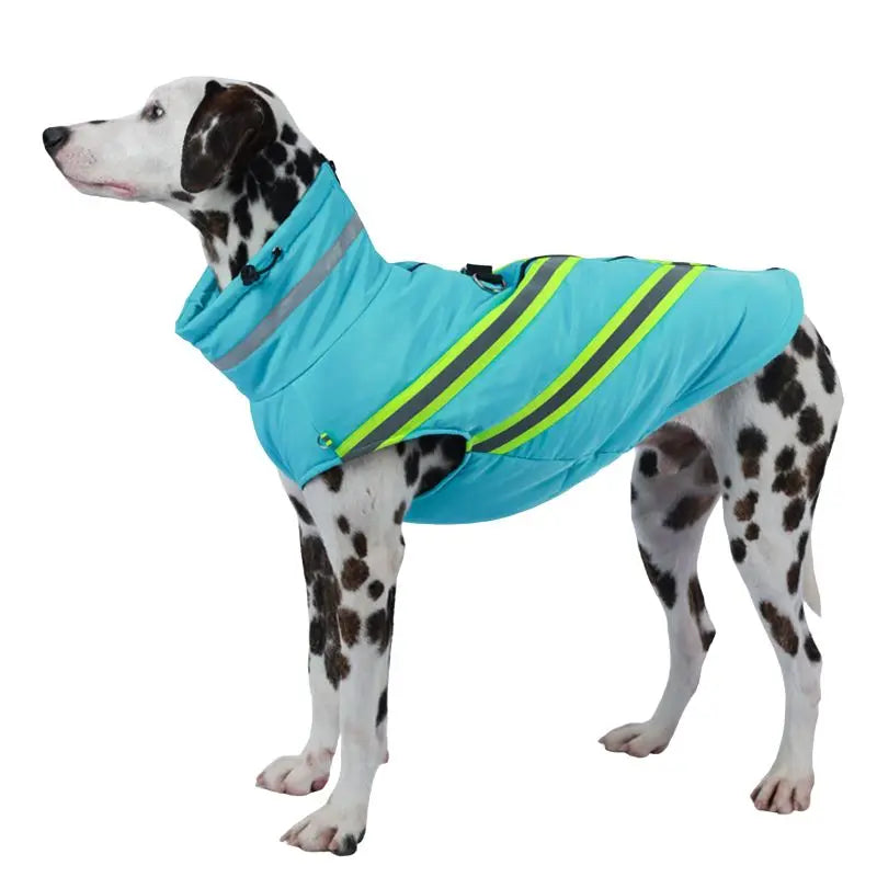 Vattentät & Varm Hundjacka med Reflex – För Små till Stora Hundar i Vinterväder