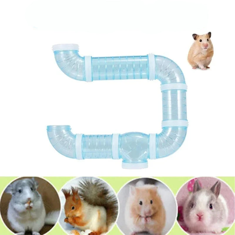 Hamstertunnel Set 4 Delar i Transparent Plast