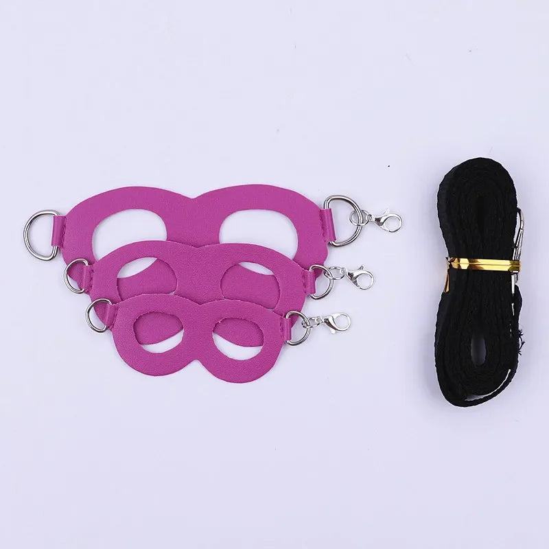 Sele med Koppel för Smådjur i Konstläder