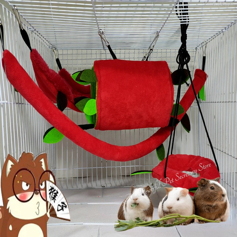 Hängande Smådjurspaket i Plysch – 5-Delars Set för Lek och Vila