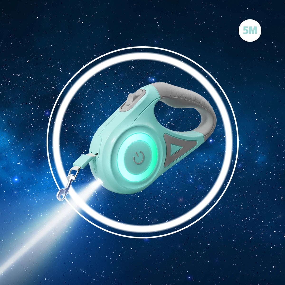 LED-Koppel För Hundar Och Katter – Utdragbart Reflextkoppel Med Inbyggd Belysning