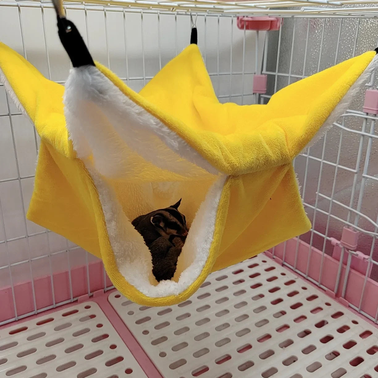 Hängmatta i Plysch för Smådjur Dubbla Lager