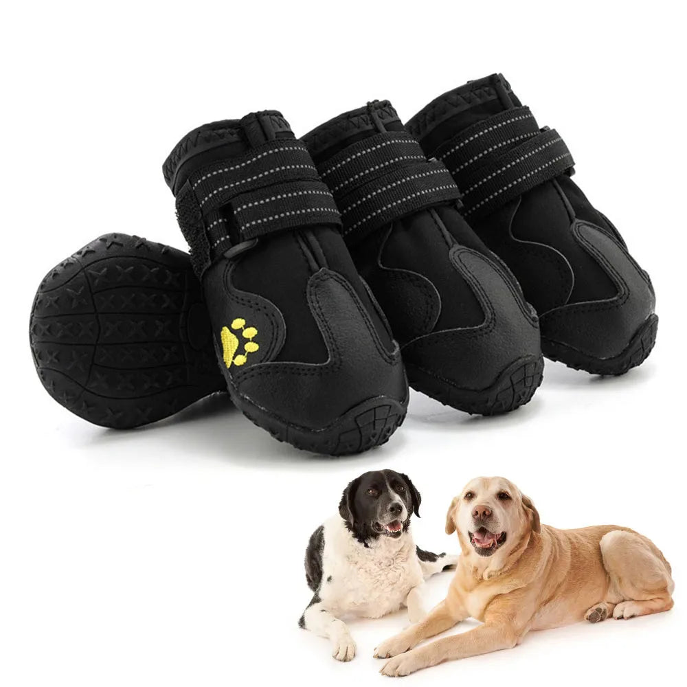 vattentäta hundskor halksäkra gummiskor reflex tasskydd snö värme 4 pack