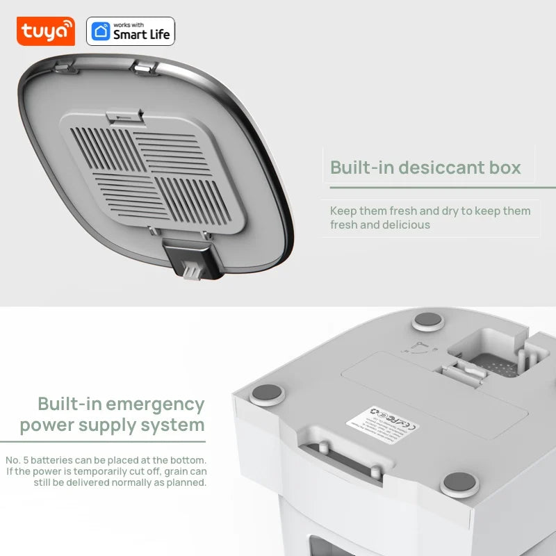 automatisk kattmatare wifi 4l för två katter