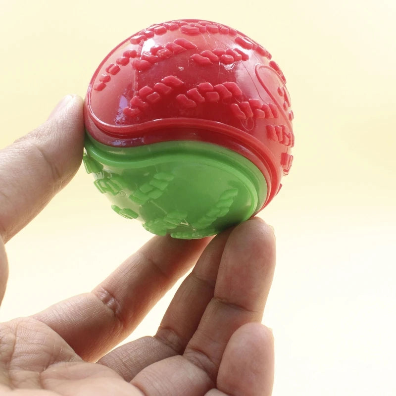 Interaktiv Tuggboll med Pipljud – Tandrengörande Hundleksak i Tåligt TPR-material