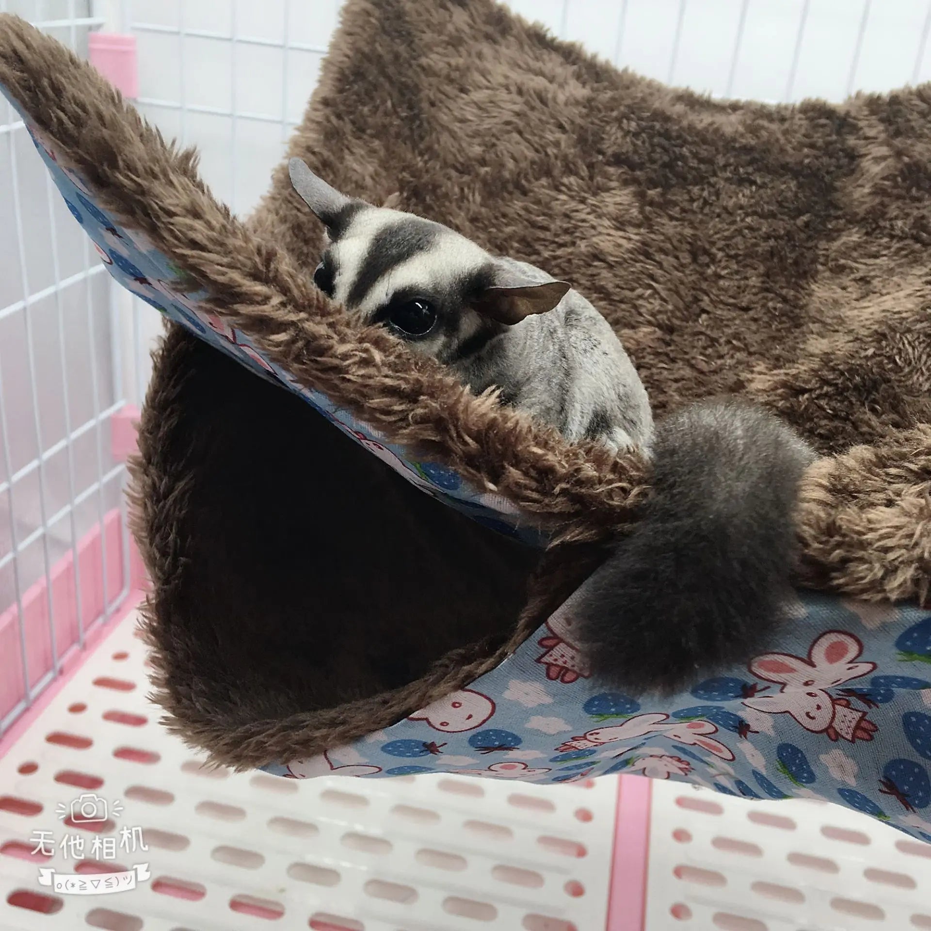 Hängmatta i Plysch för Smådjur Dubbla Lager