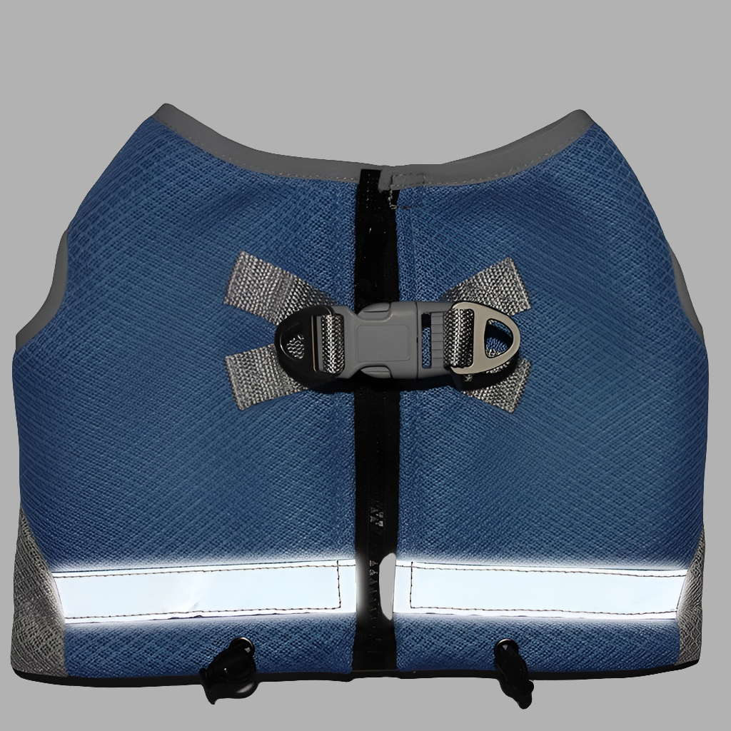 kylande sele hund justerbar reflekterande sommarväst i istyg