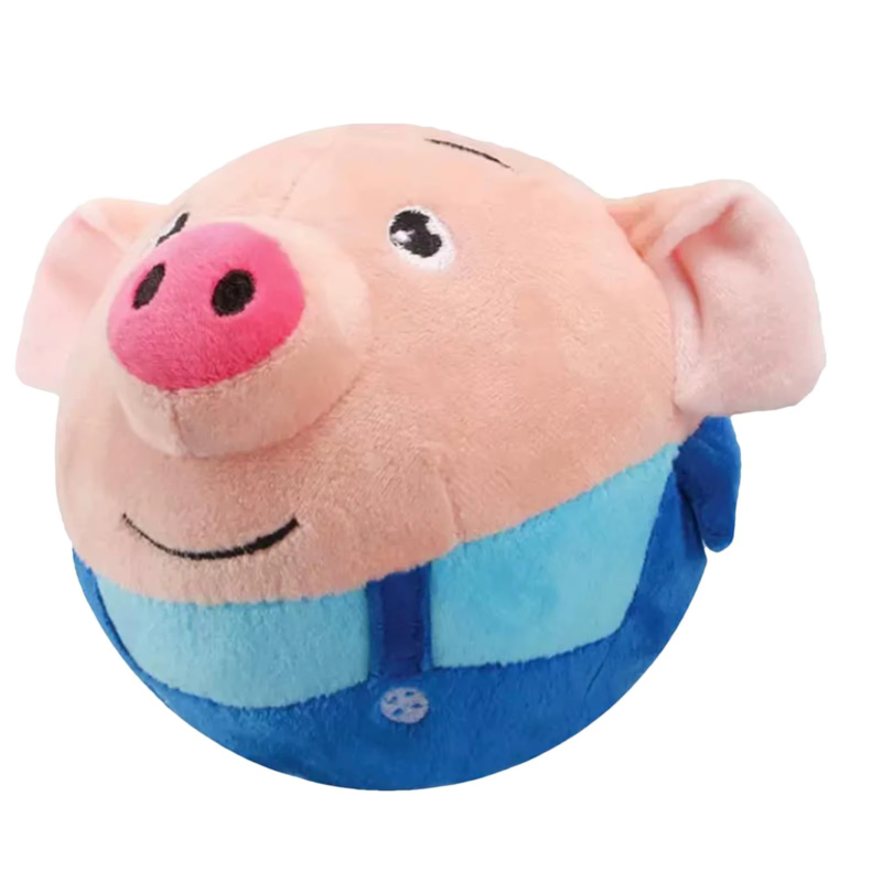 Uppladdningsbar Mjuk Hundleksak – Studsande Boll med Musik