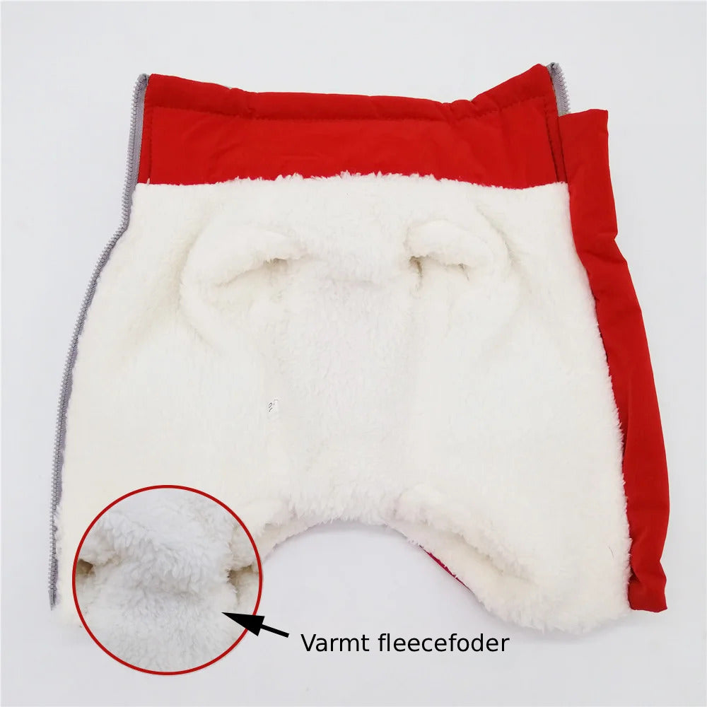 vinteroverall för hund varm vattentät med reflex