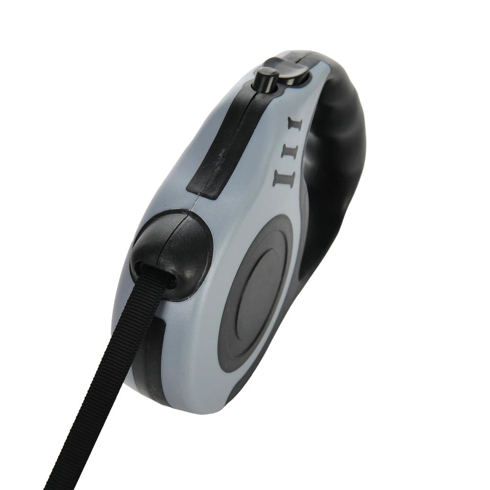 Automatiskt flexikoppel för små och medelstora hundar och katter – 3 eller 5 meter utdragbart nylonkoppel med bekvämt handtag