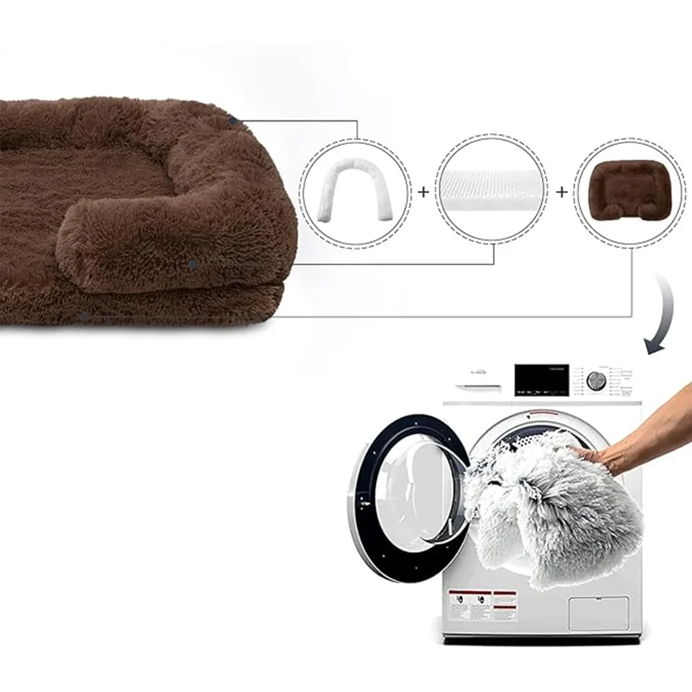 stilren hund och katt soffa med mjuk fyllning