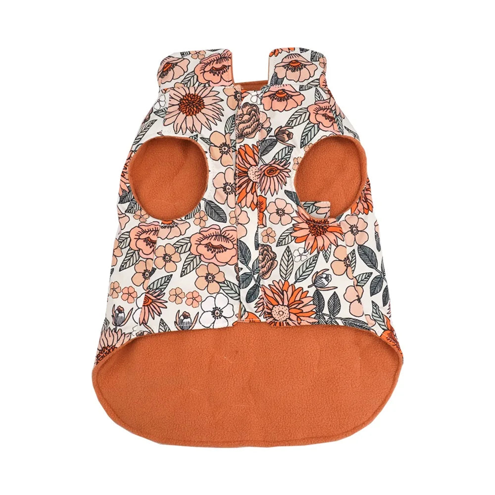 handgjord hundväst boho blommigt mönster 