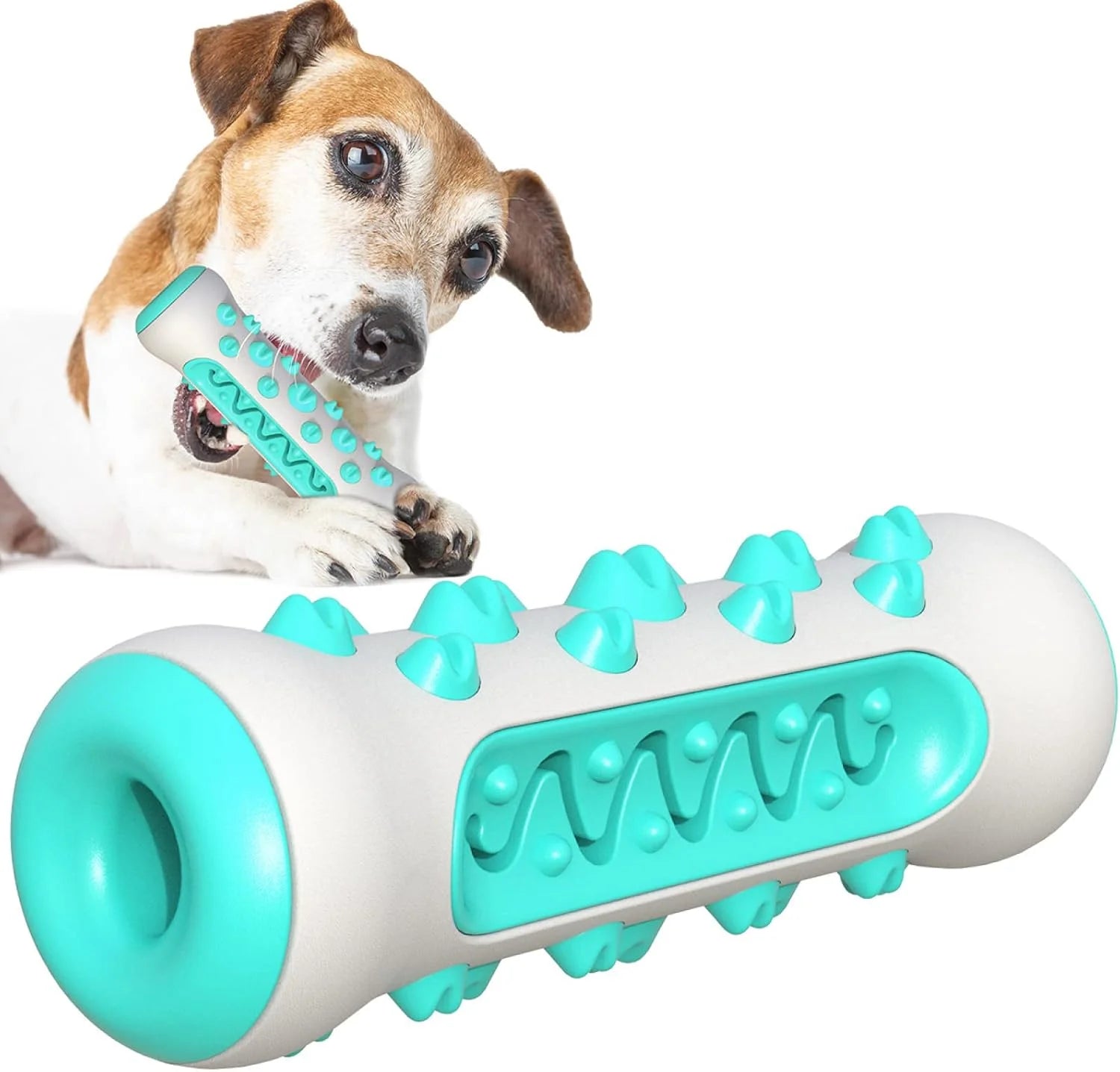 tandborstleksak för hund i tpr med godisgömma