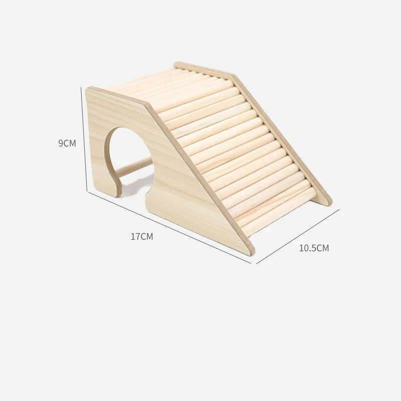klätterbro i trä för hamster och smådjur i bur