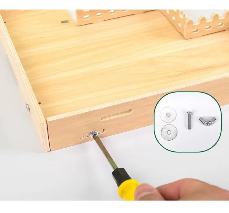 klätterplattform i trä med stege för hamster