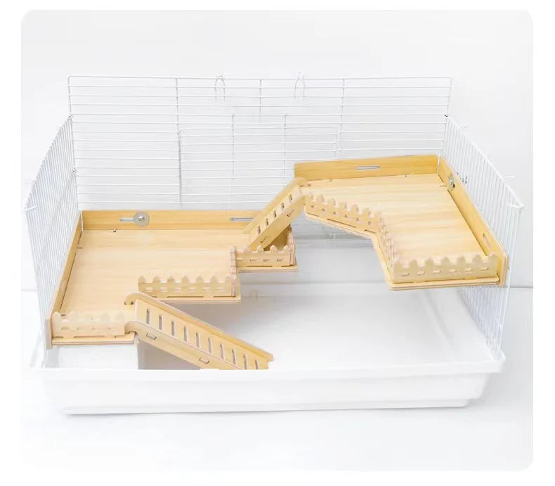 klätterplattform i trä med stege för hamster
