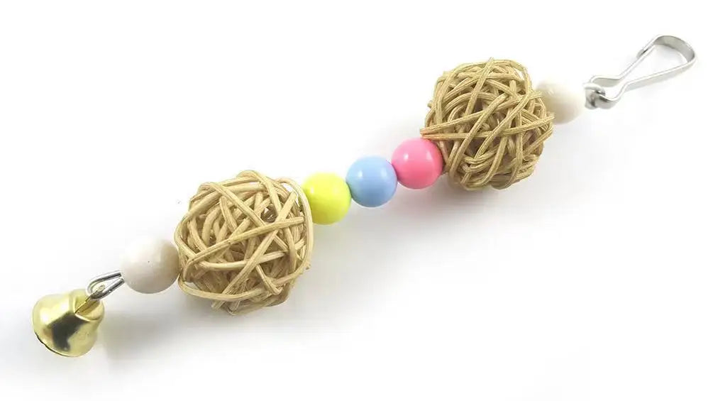 naturlig tuggleksak i luffa och vinranka för fågelbur