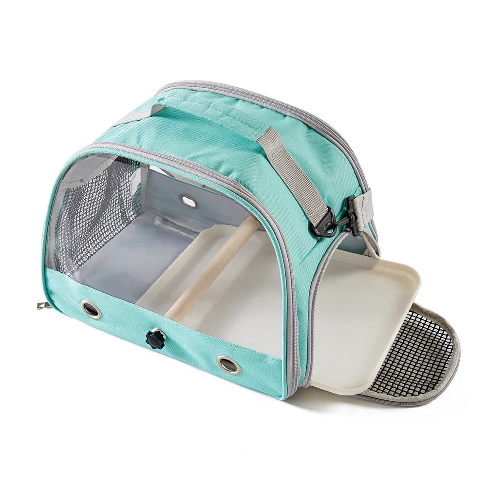 Portabel resebur för trygg och bekväm fågeltransport