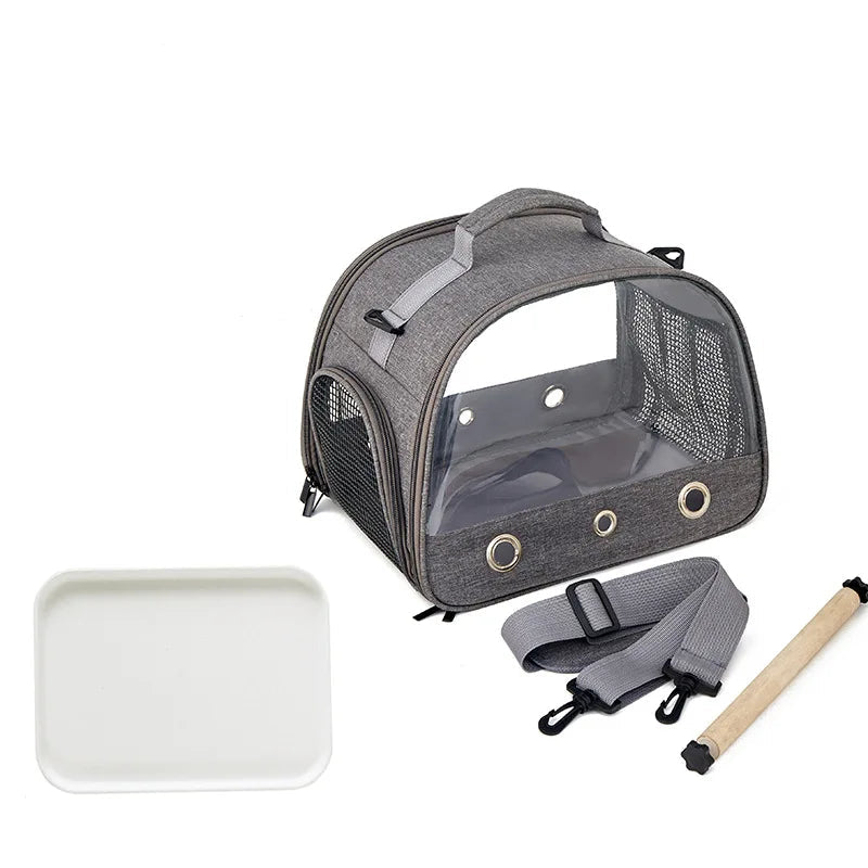 Portabel resebur för trygg och bekväm fågeltransport