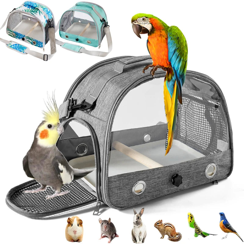 Portabel resebur för trygg och bekväm fågeltransport