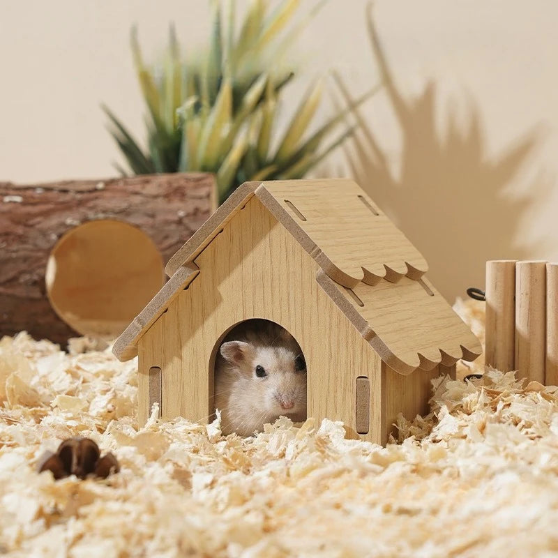 Trä­hus för Hamster – Klättervilla och Gömställe