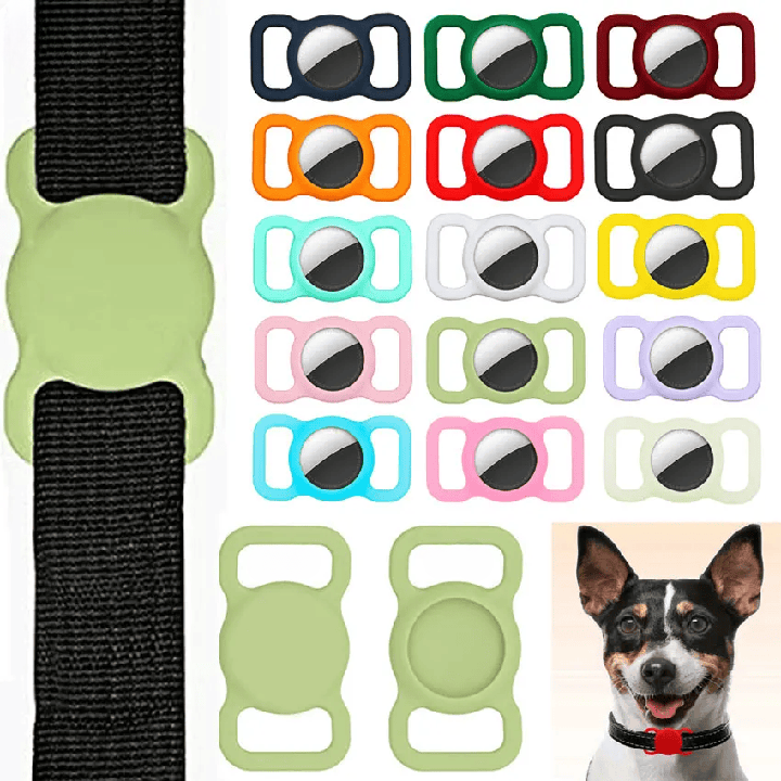 Airtag Skyddsfodral för Hund och Katt – Silikonhölje med Lysande Effekt