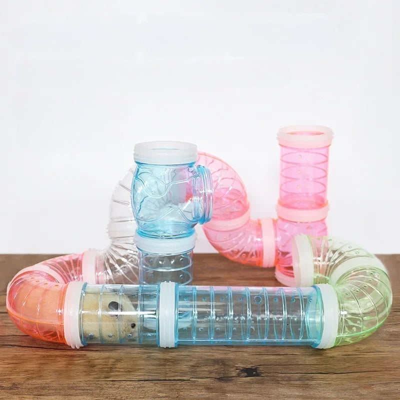 Hamstertunnel Set 4 Delar i Transparent Plast