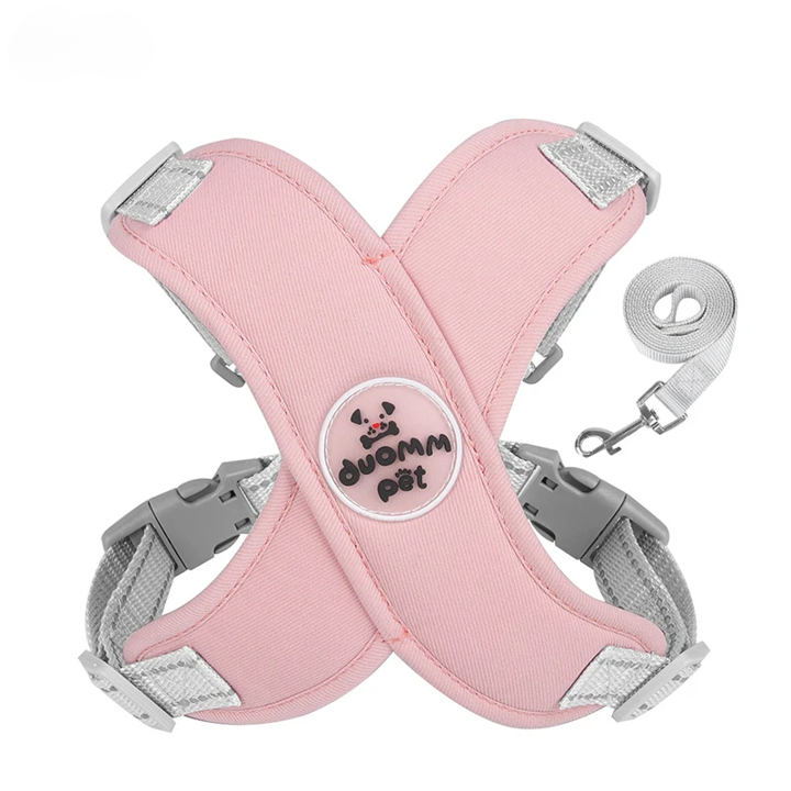 Reflekterande Sele med Koppel för Hund – Justerbar och Andningsbar