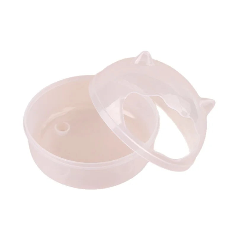 sandbad och toalett för smådjur i transparent plast