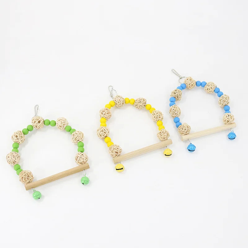 trägunga med bjällra för fågelbur