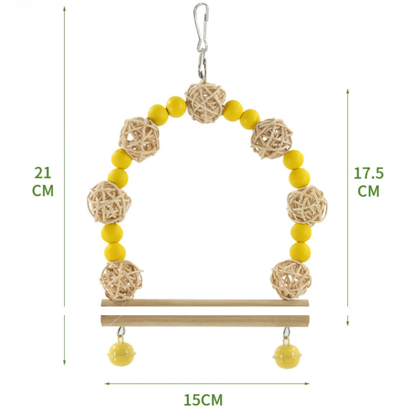 trägunga med bjällra för fågelbur