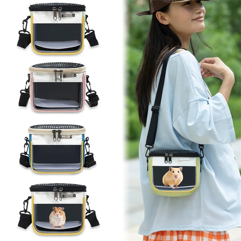 Transparent Bärväska för Hamster och Smådjur – Ventilerad och Bärbar