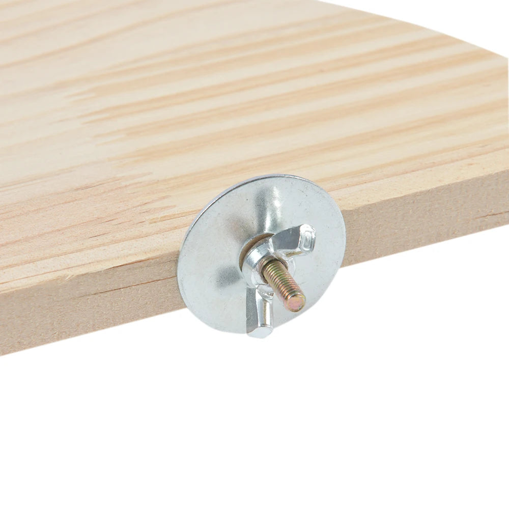 träplattform leksak till smådjur och fågel i bur