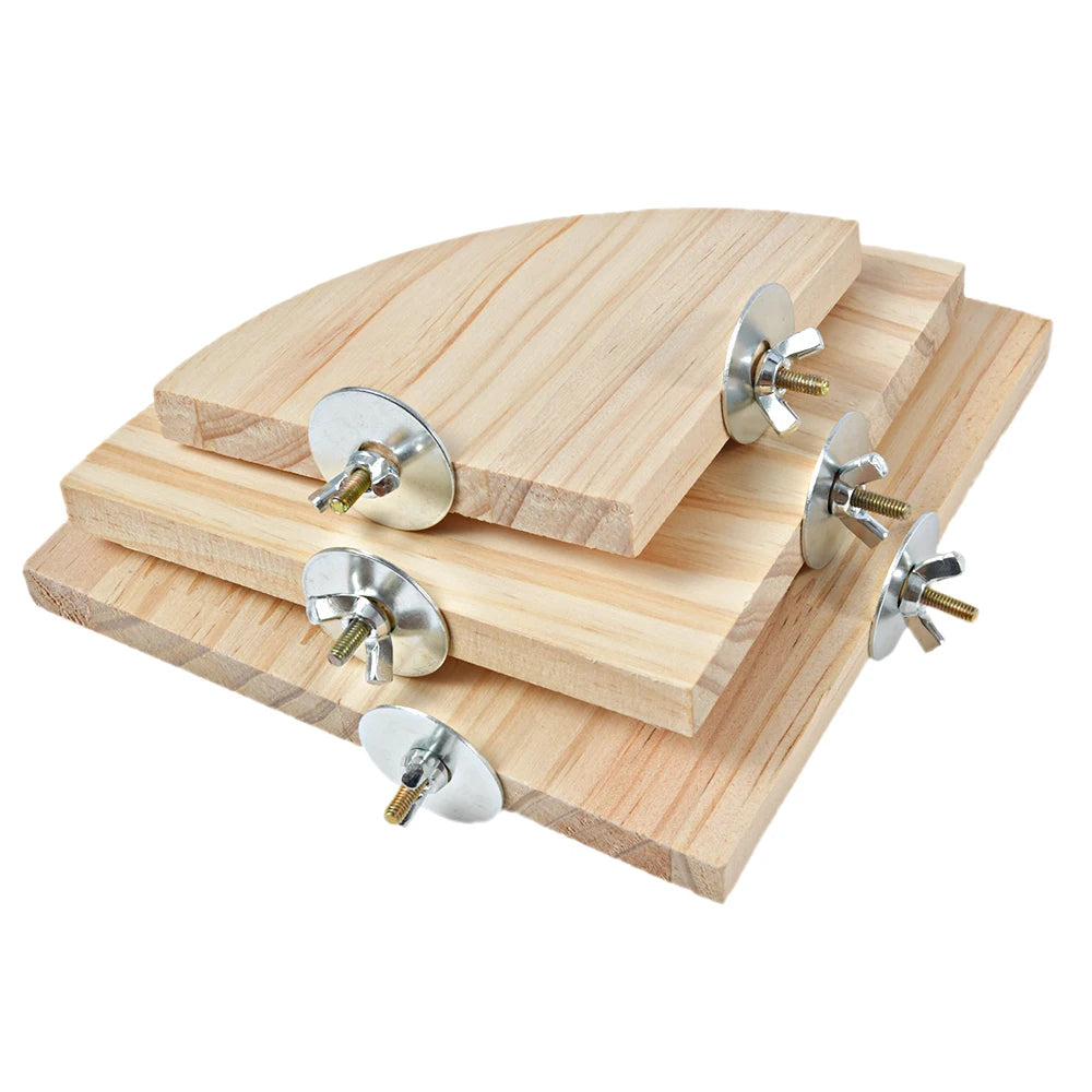 träplattform leksak till smådjur och fågel i bur